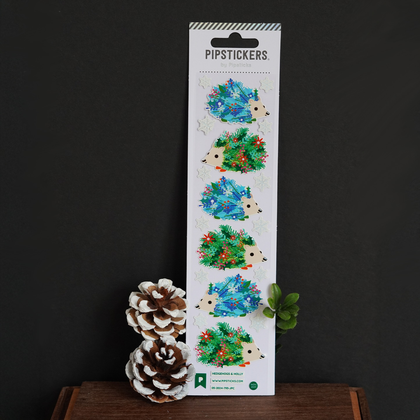 Hedgehogs & Holly Stickers
