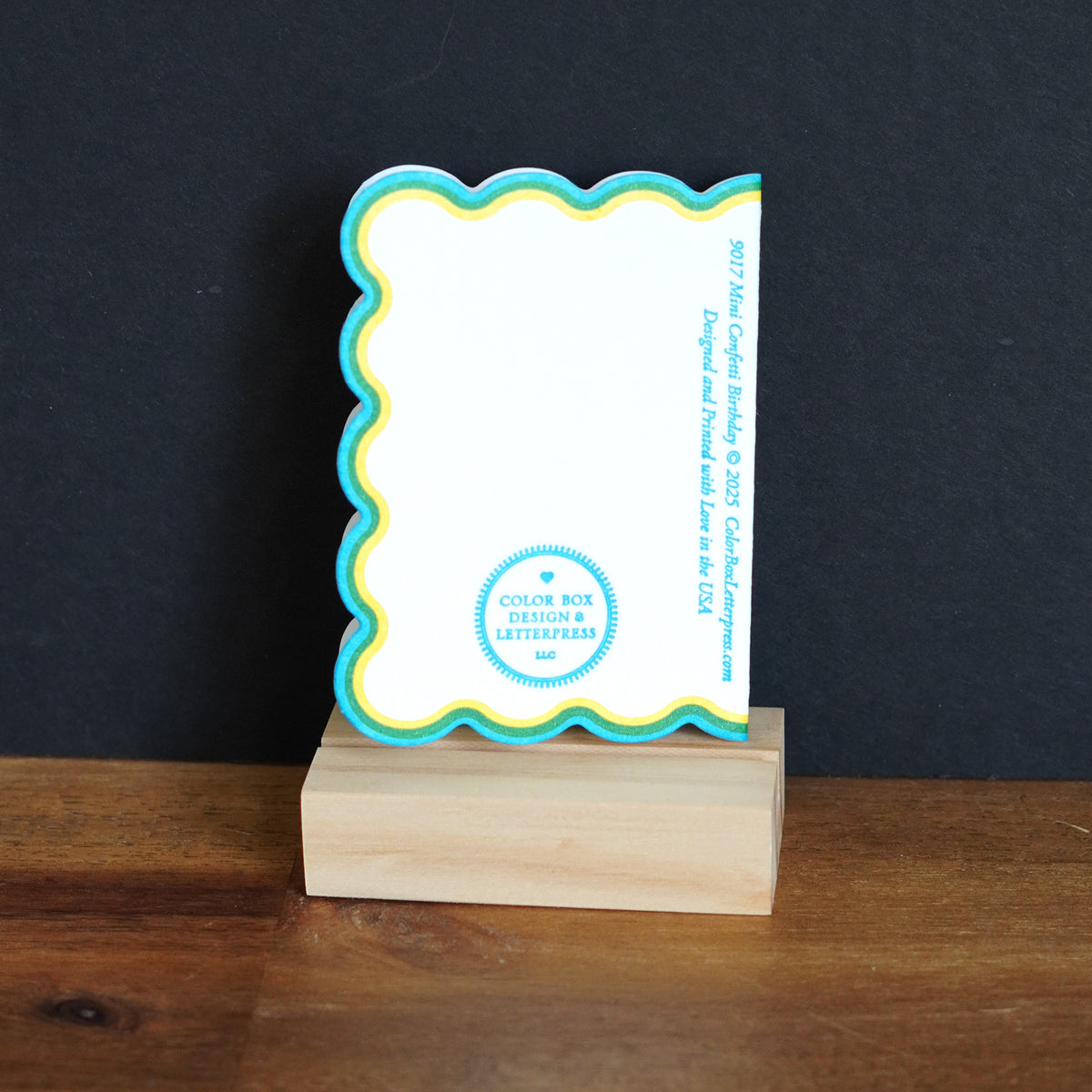 Confetti Mini Letterpress Birthday Card
