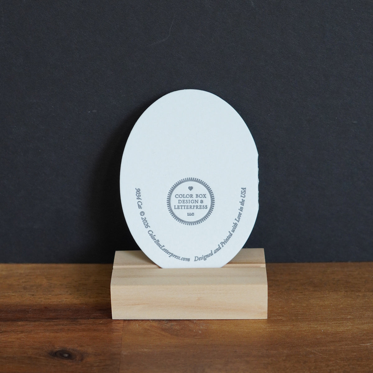Purrfectly Charming Mini Letterpress Card
