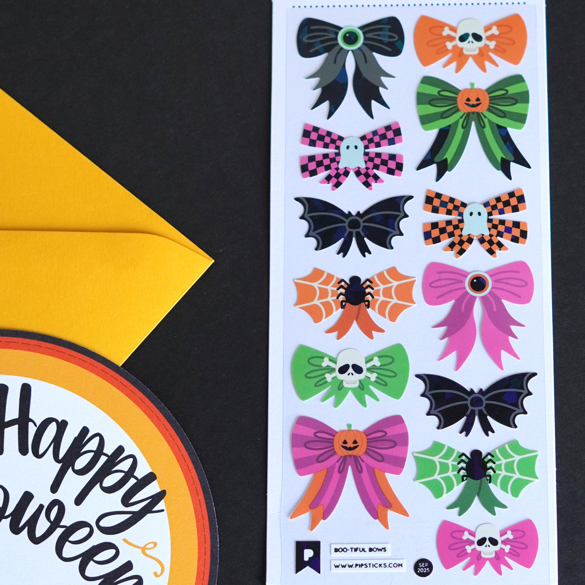 Boo-tiful Bows Pipsticks Sitckers