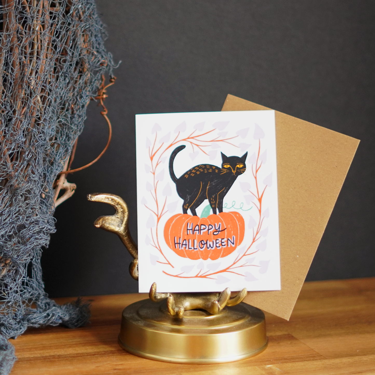 Spellbinding Halloween Greeting Card Set: Pack of 3 + Stickers