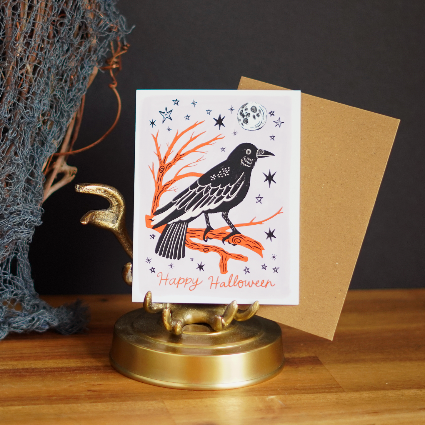 Spellbinding Halloween Greeting Card Set: Pack of 3 + Stickers