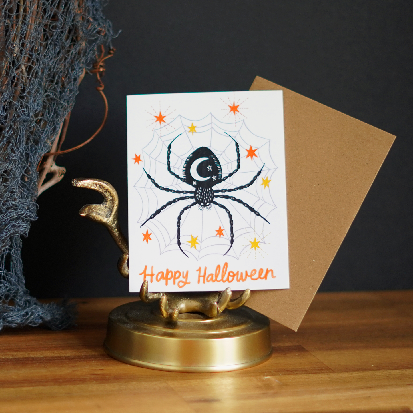 Spellbinding Halloween Greeting Card Set: Pack of 3 + Stickers