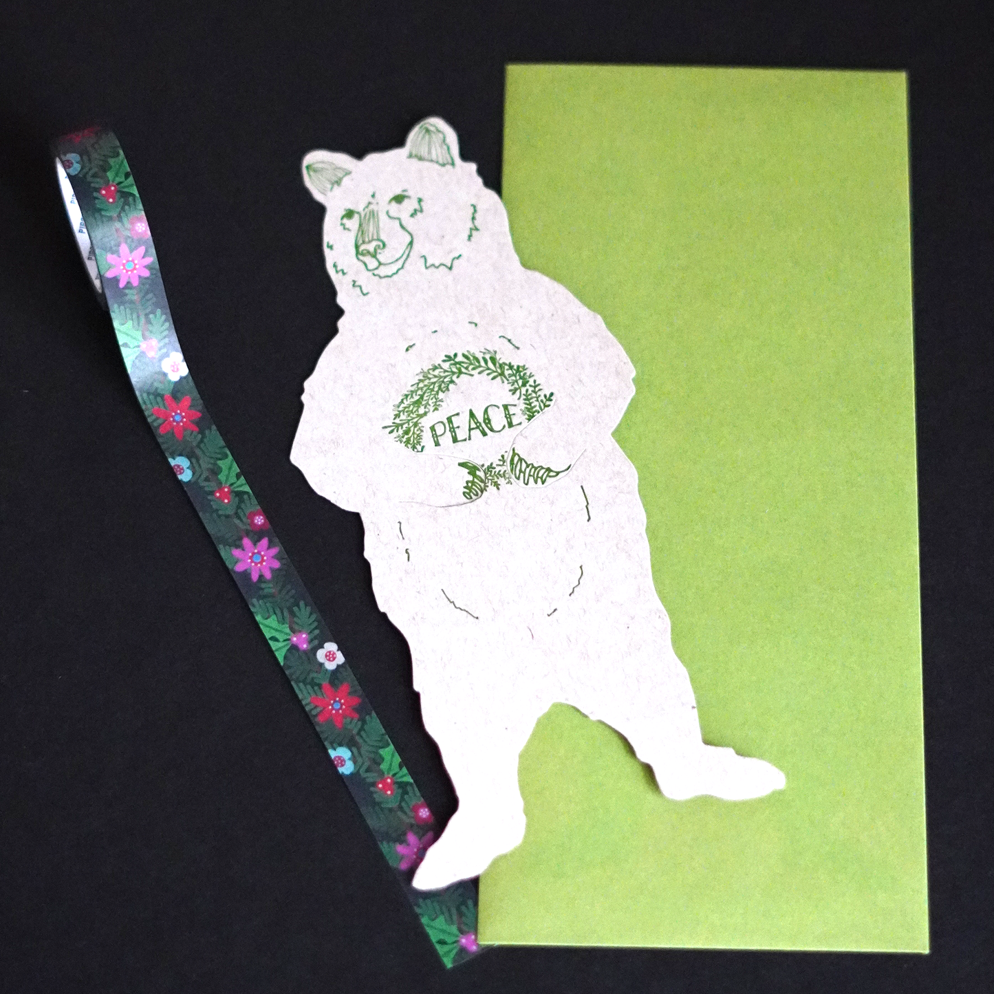 Winter Wildlife Holiday Cards - Set of 3 + Washi Tape