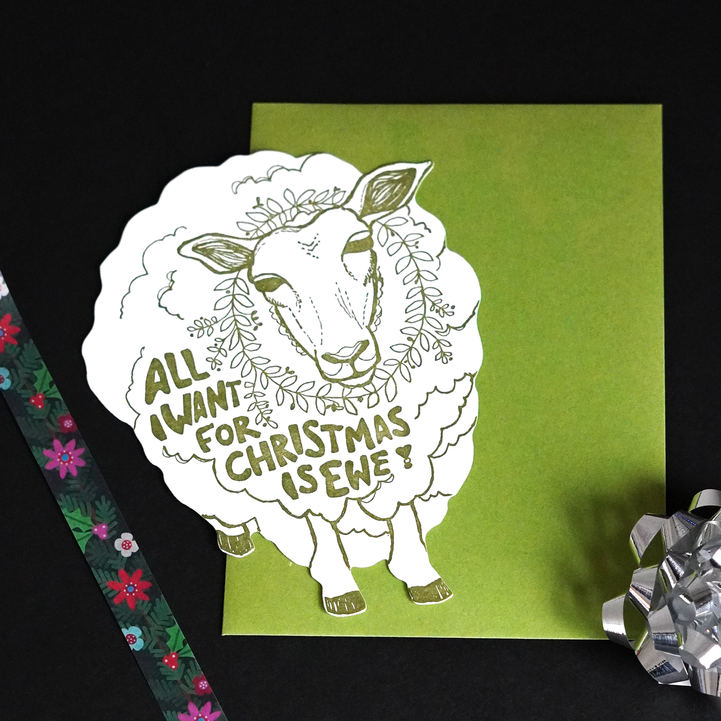 Winter Wildlife Holiday Cards - Set of 3 + Washi Tape