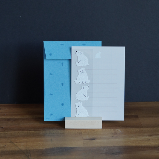 Polar Bear Mini Letter Set + Stickers - Midori