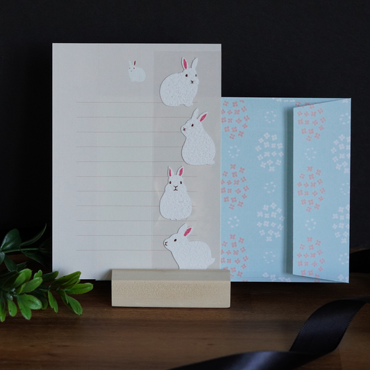 Rabbit Mini Letter Set + Stickers - Midori