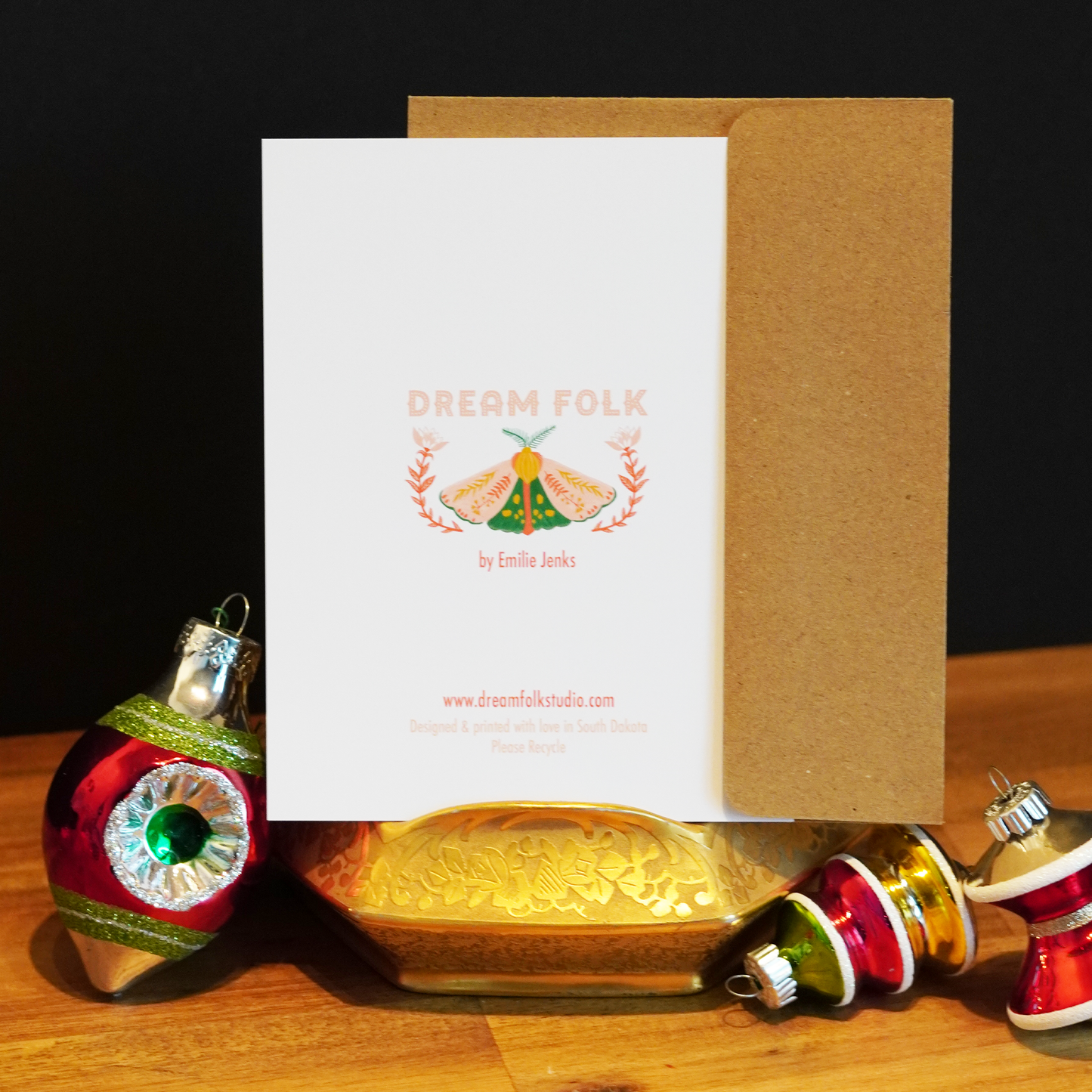 Retro Ornament Holiday Greeting Card