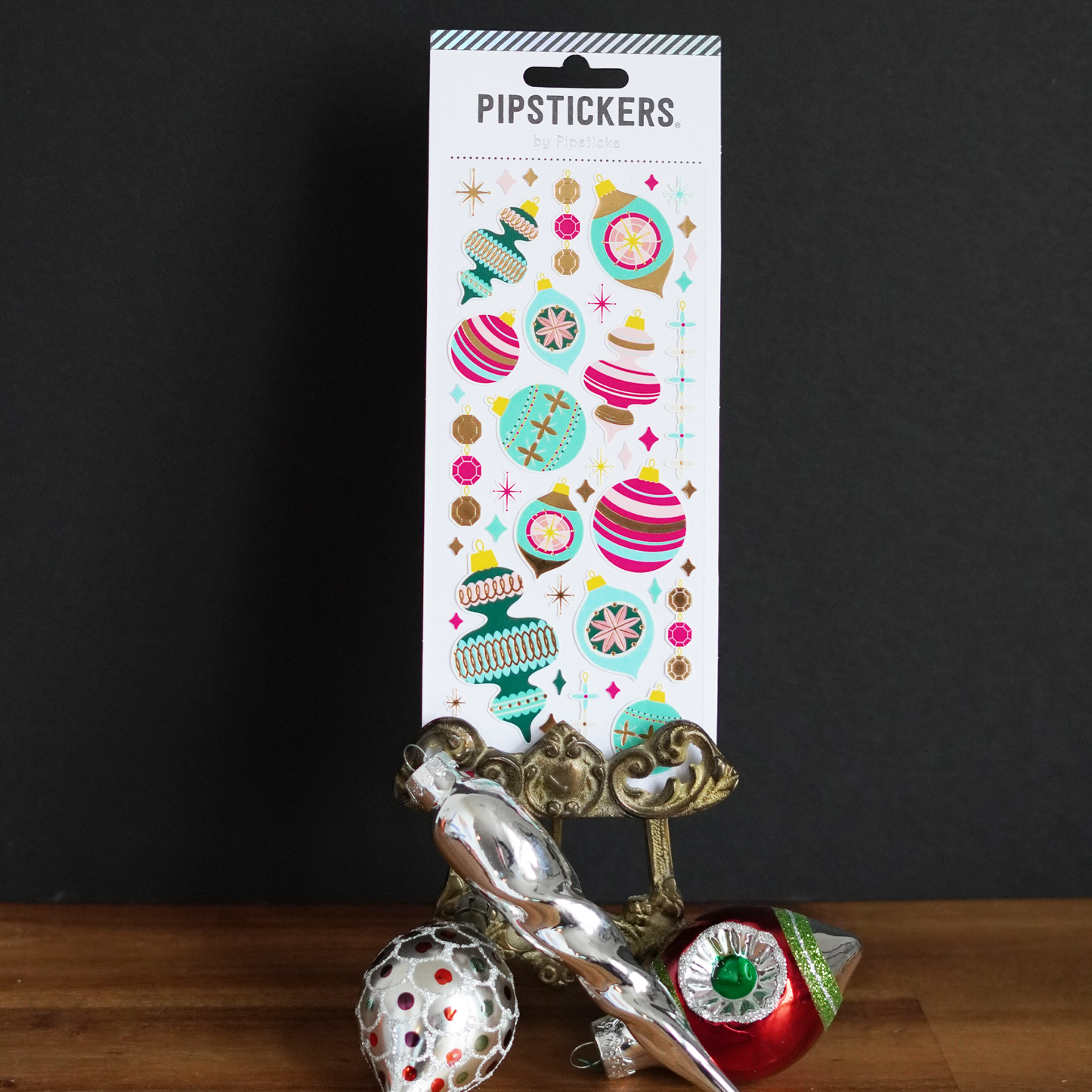 Scandinavian Holiday Cheer Cards - Set of 3 + Stickers + Pen