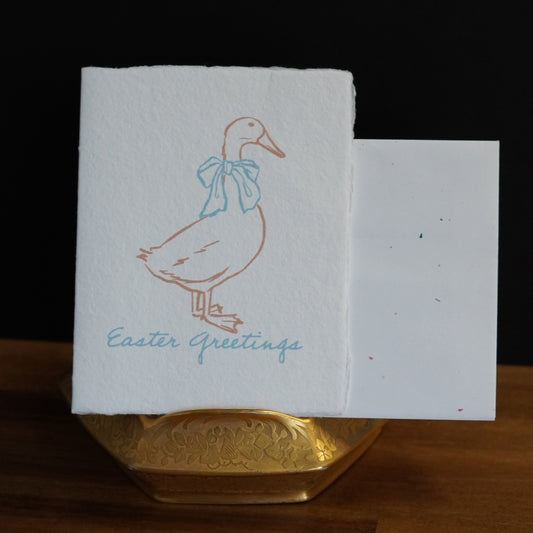 Golden Goose Handmade Paper Easter Card