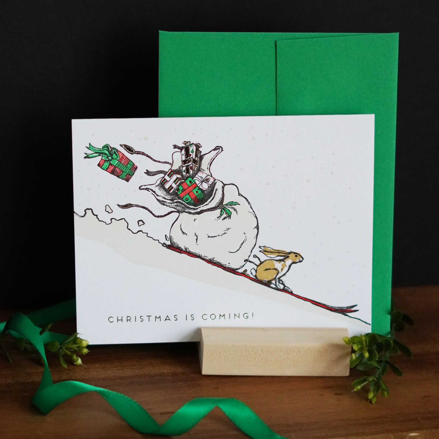 Mistletoe & Mittens Holiday Cards - Set of 3