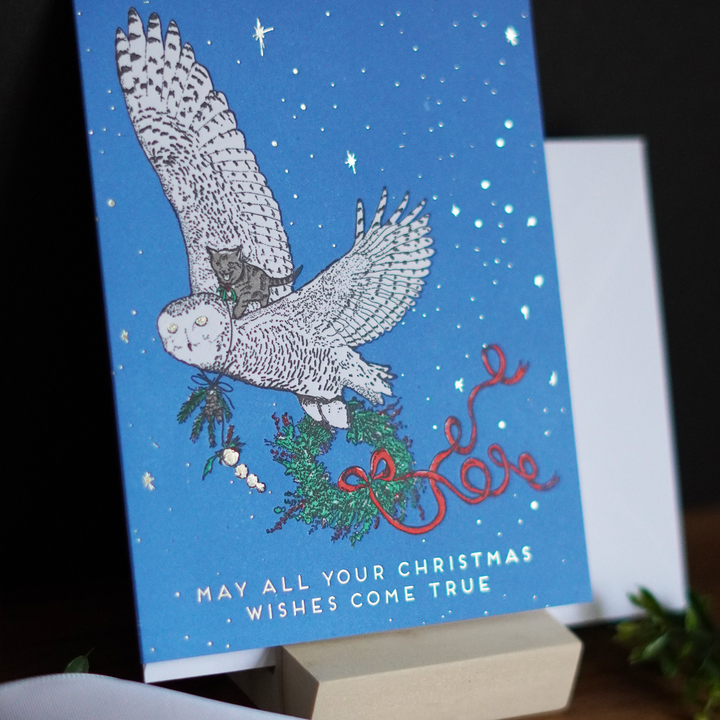 Merry Menagerie Christmas Cards - Set of 5 Cards + Stickers + Pen