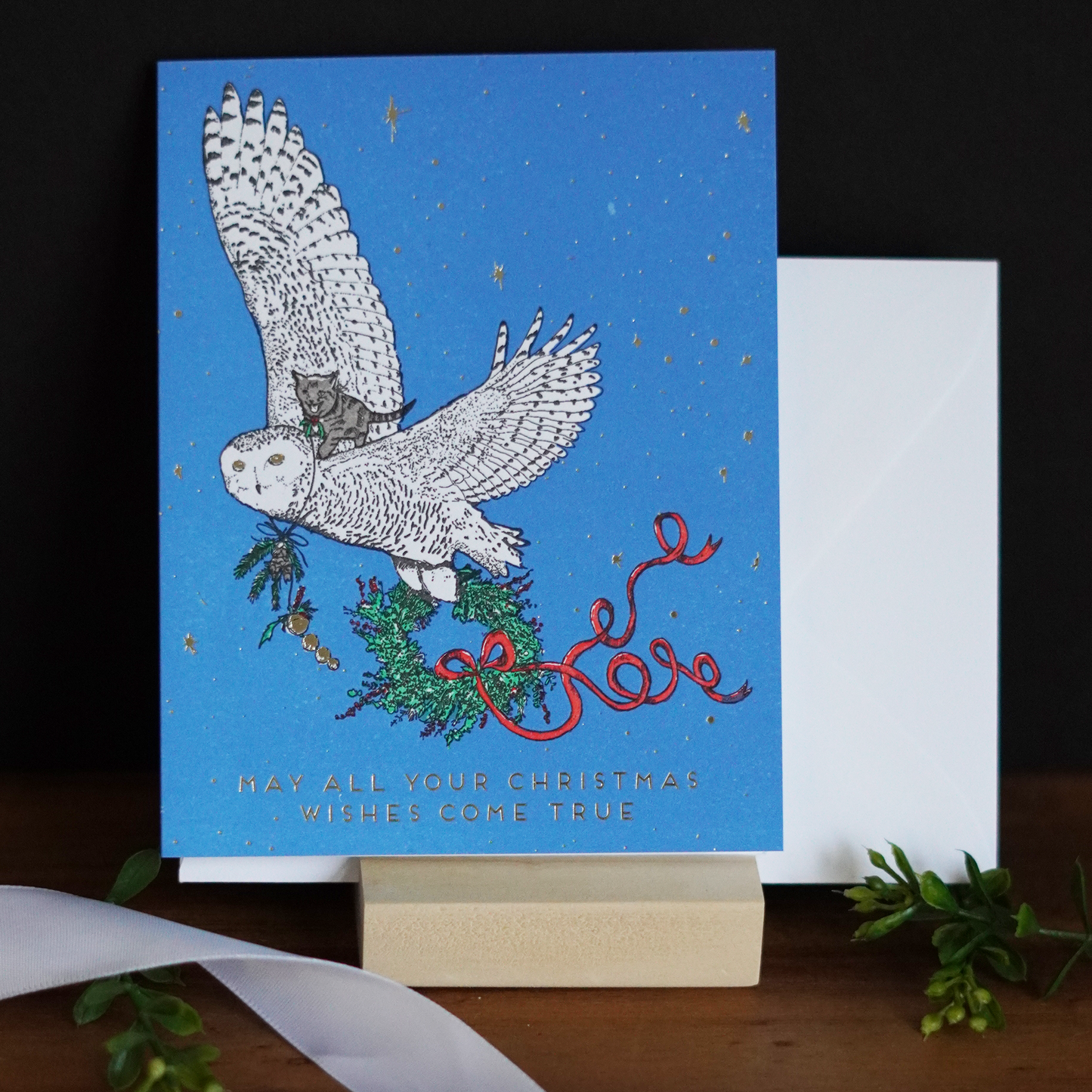 Merry Menagerie Christmas Cards - Set of 5 Cards + Stickers + Pen