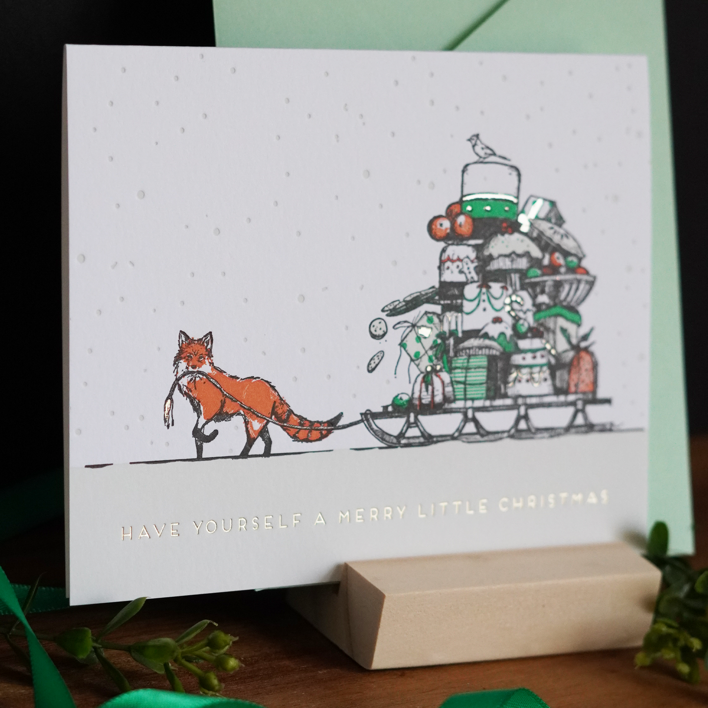 Mistletoe & Mittens Holiday Cards - Set of 3