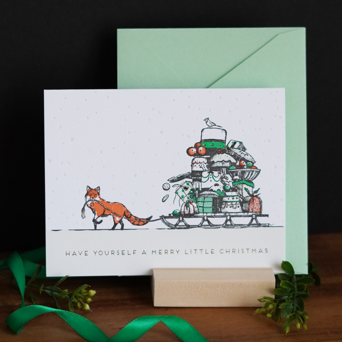 Mistletoe & Mittens Holiday Cards - Set of 3