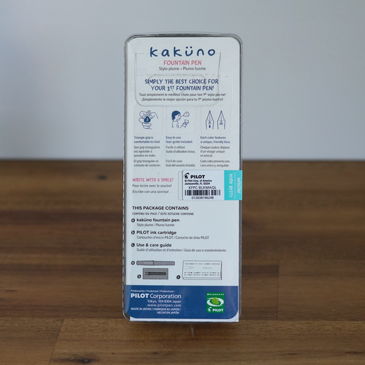 Pilot Kakuno Translucent Fountain Pen - Aqua, Medium Nib