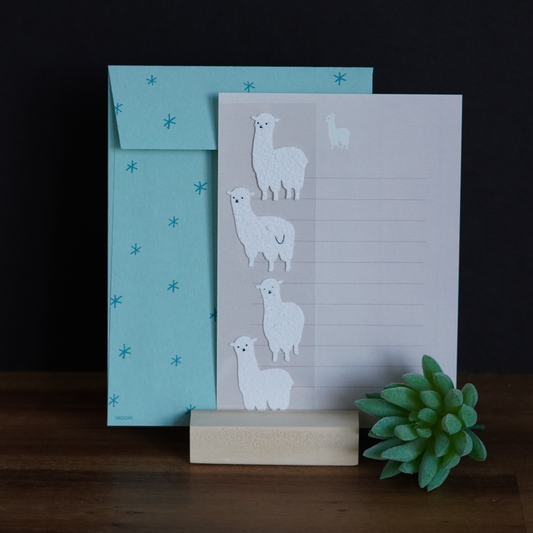 Llama Mini Letter Set + Stickers - Midori