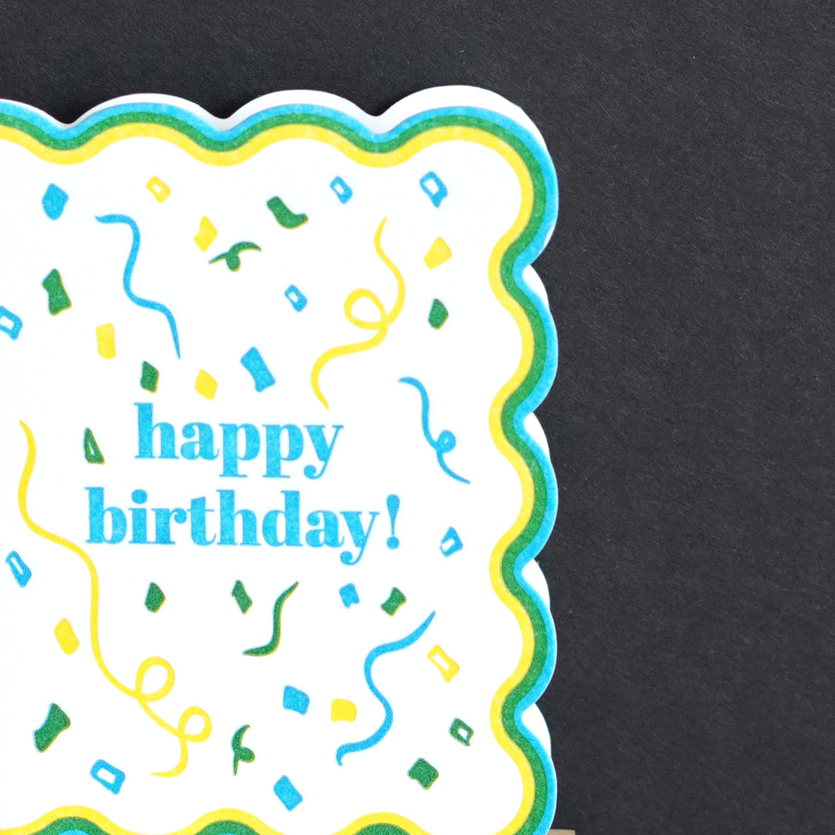 Confetti Mini Letterpress Birthday Card