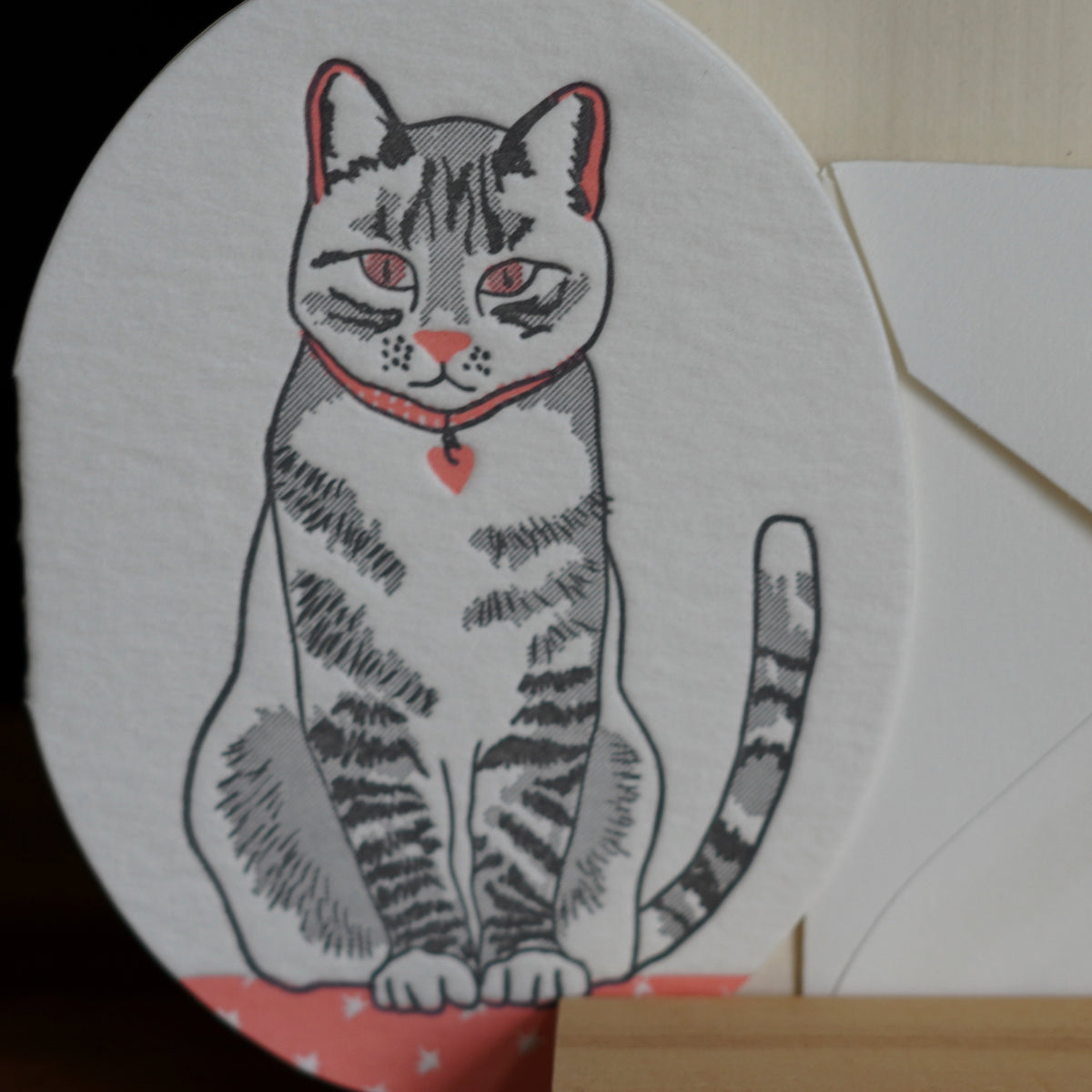 Purrfectly Charming Mini Letterpress Card