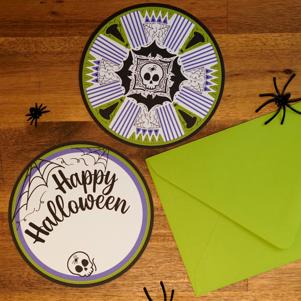 Spooky Little Circles - Set of 4 Halloween Cards