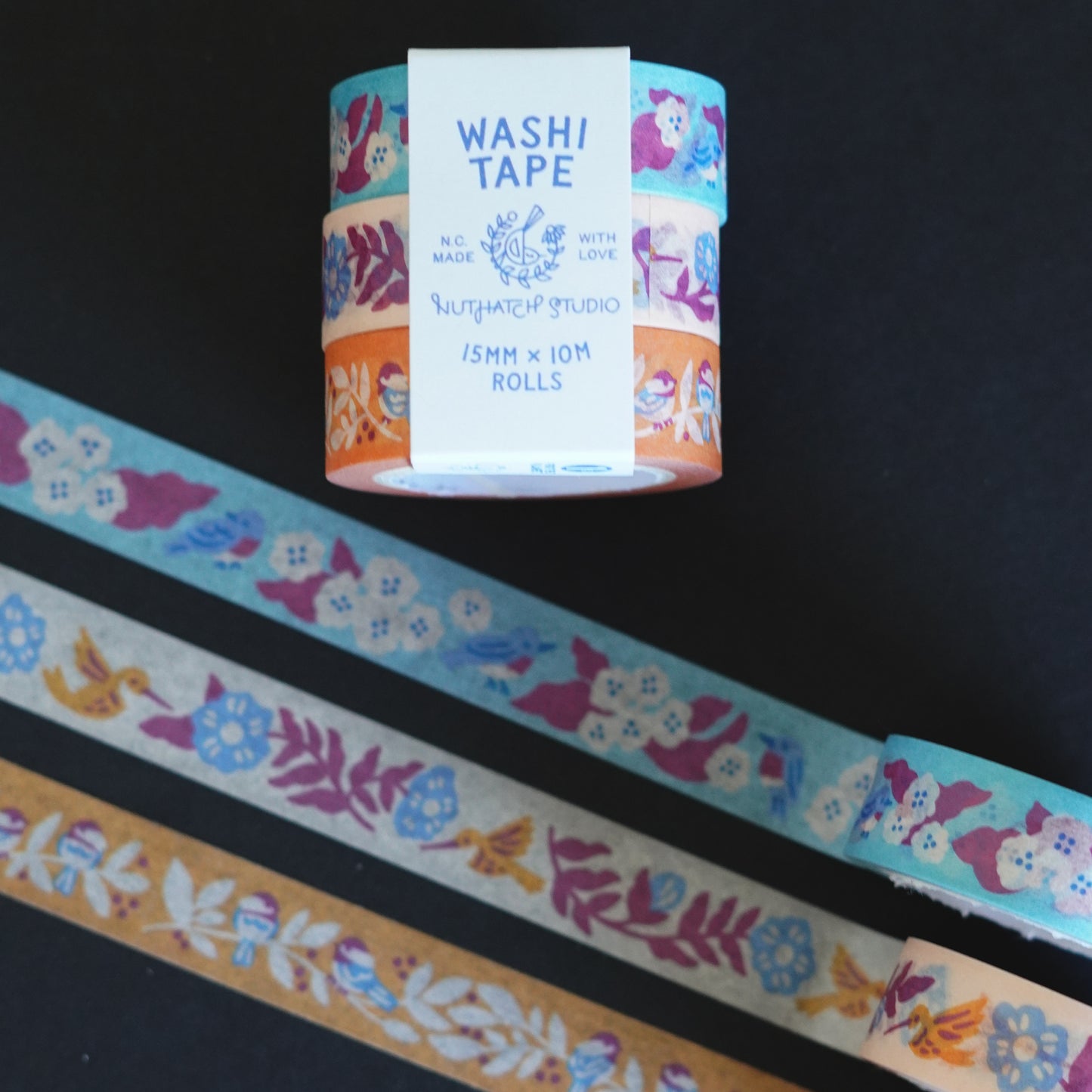 Birds & Blooms Washi Tape Set