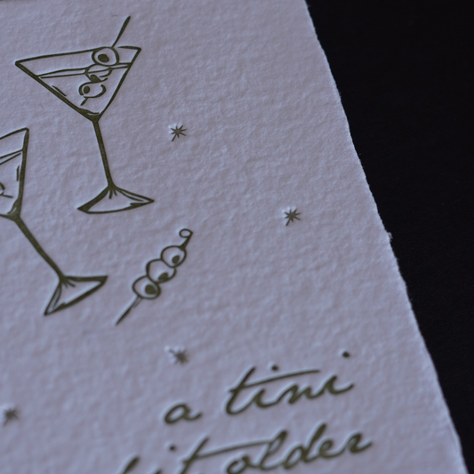 A Tini Bit Older Handmade Paper Birthday Card