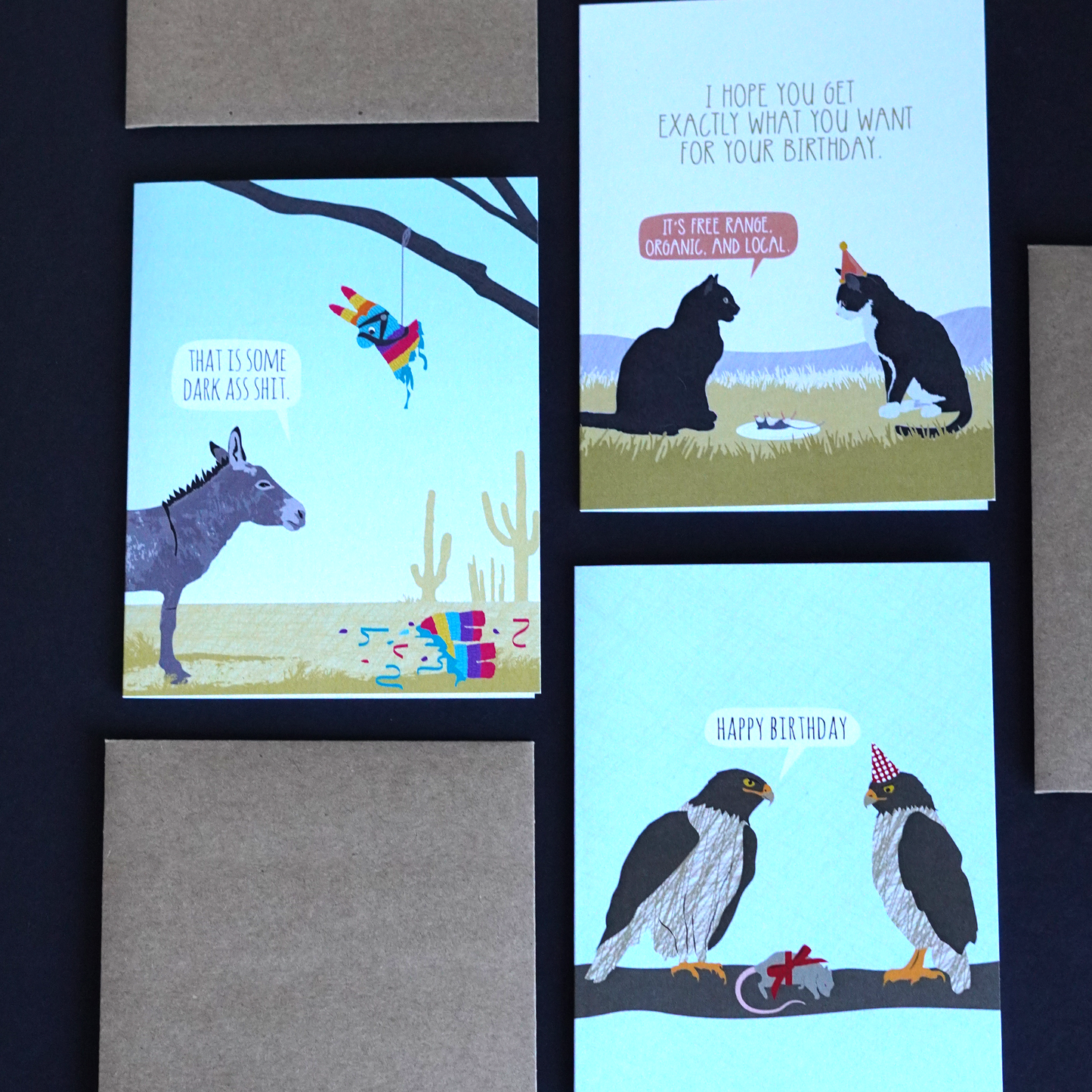 Questionable Critter Birthday Wishes - Set of 3
