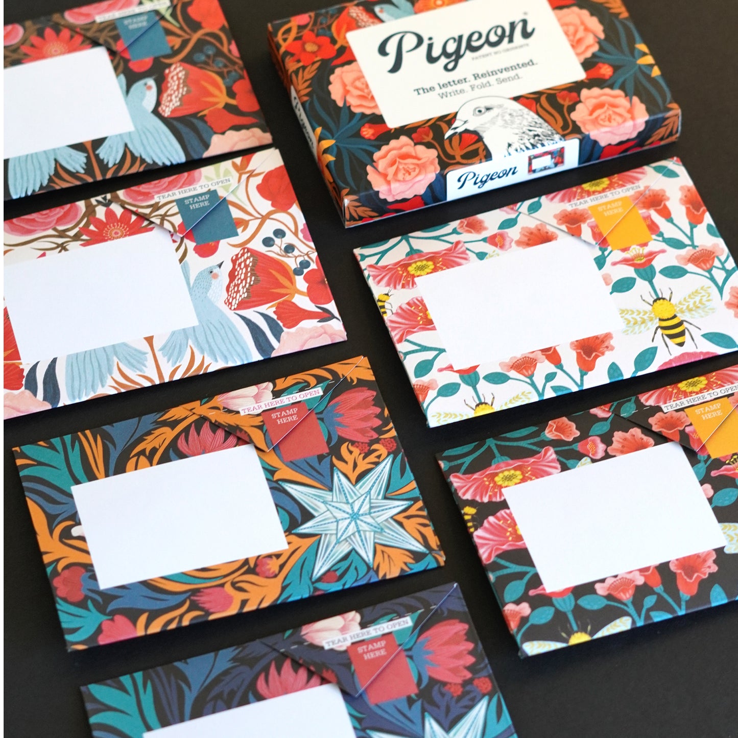 Bright & Beautiful Folding Letters - Pack of 6 Pigeon Post