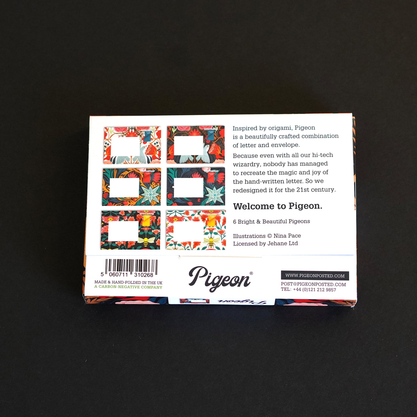 Bright & Beautiful Folding Letters - Pack of 6 Pigeon Post