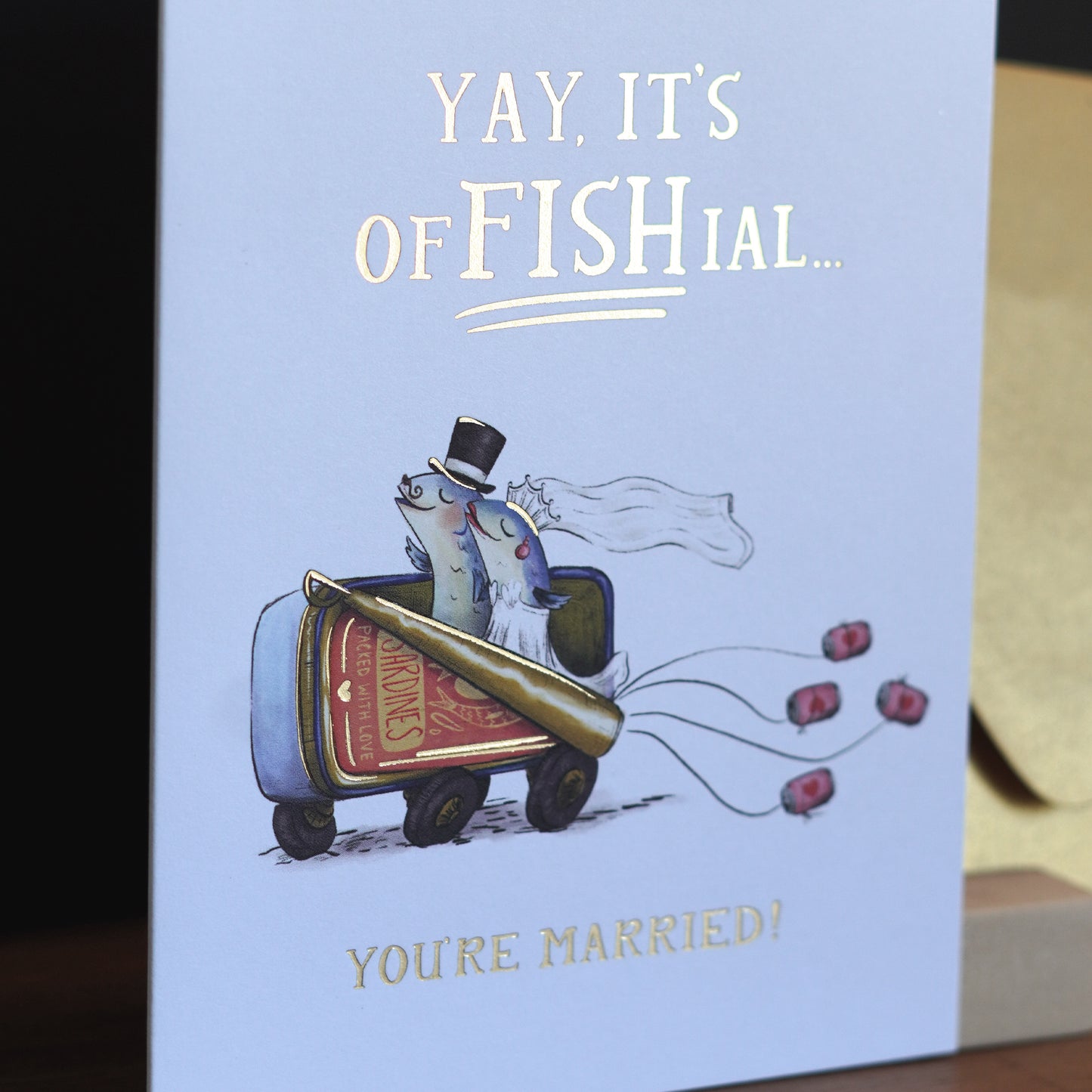 Of-fish-ially Married Wedding Card