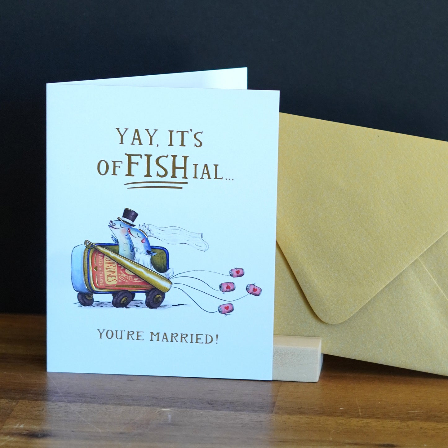Of-fish-ially Married Wedding Card