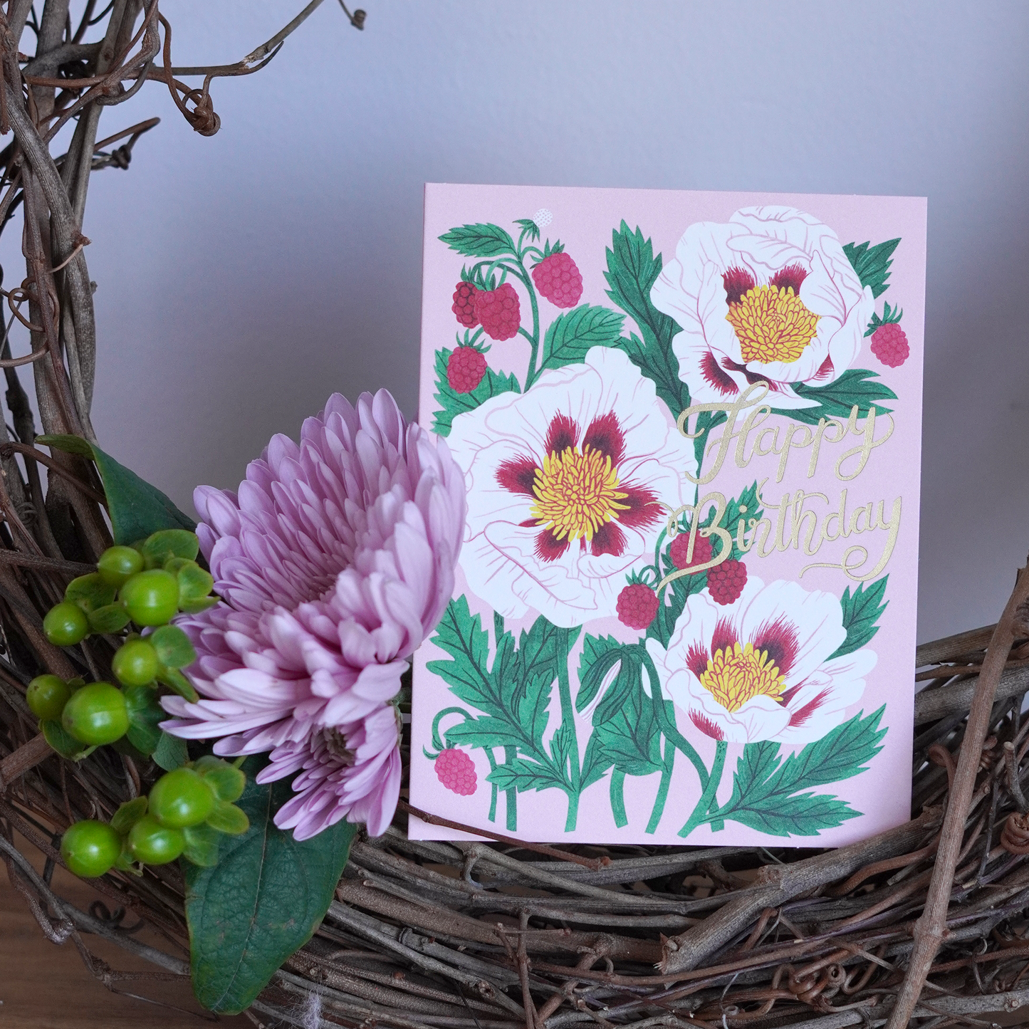 Golden Garden Birthday Cards - Set of 3
