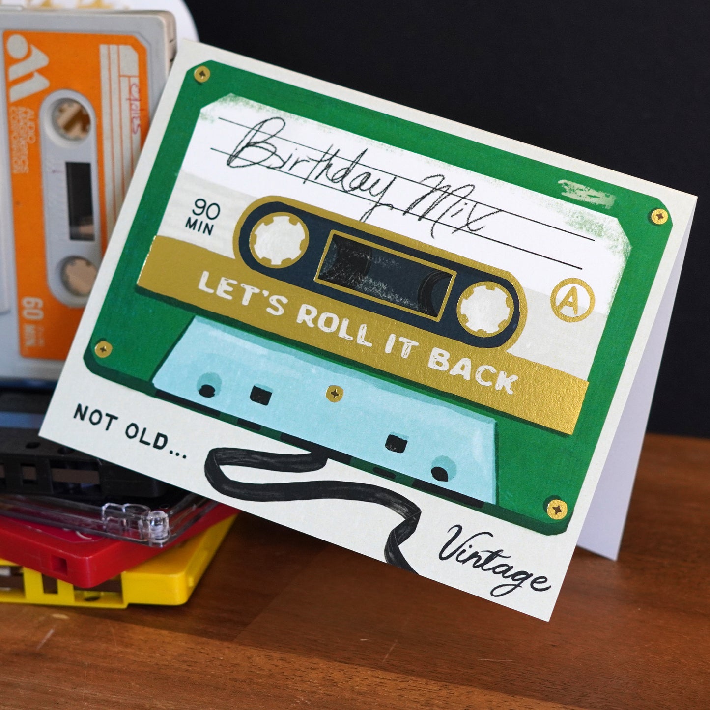 Roll It Back Cassette Birthday Card