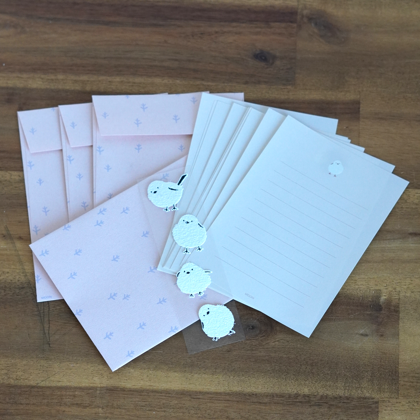 Fluffy Bird Mini Letter Set + Stickers - Midori
