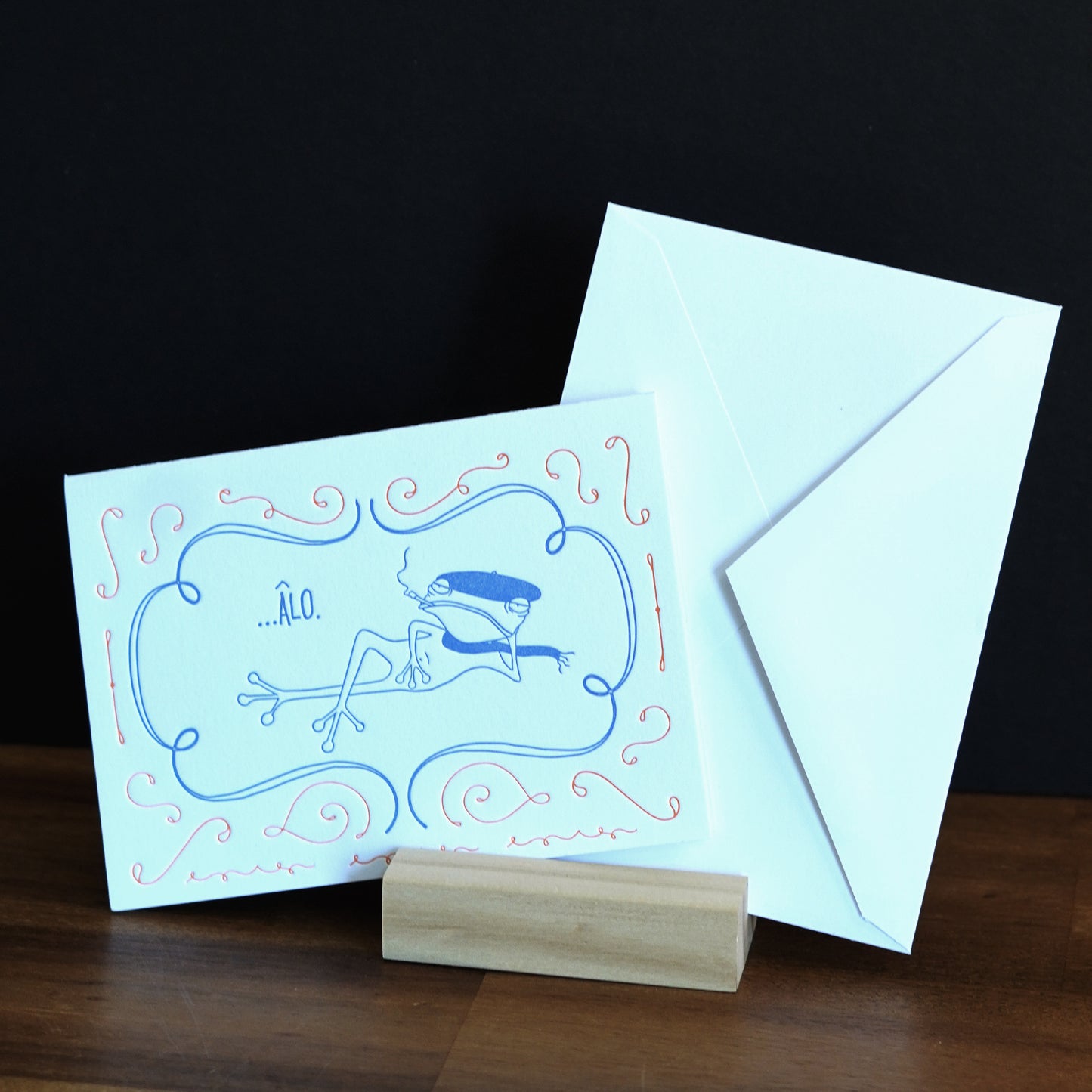 Le Frog Hello Greeting Card