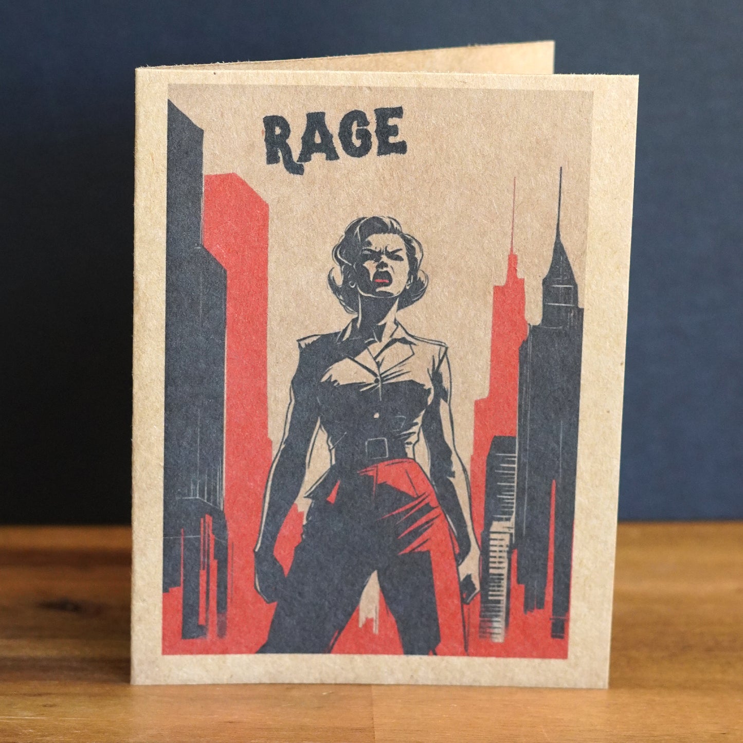 Rage Greeting Card