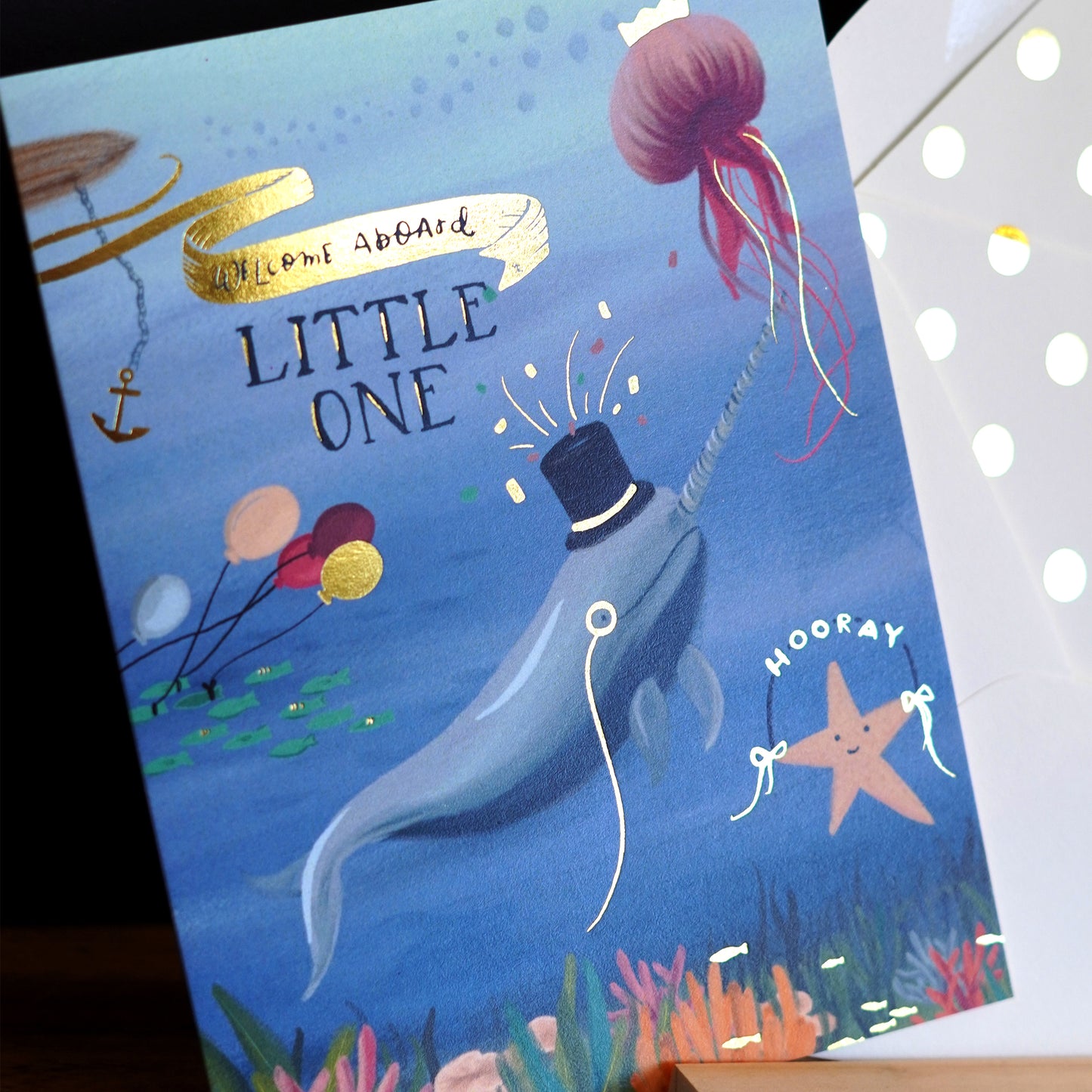 Welcome Aboard Little One Baby or Adoption Greeting Card