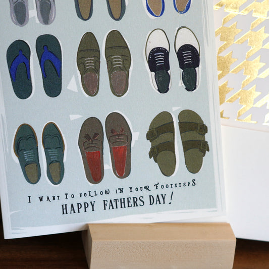 Happy Fathers Day In Your Footsteps Greeting Card
