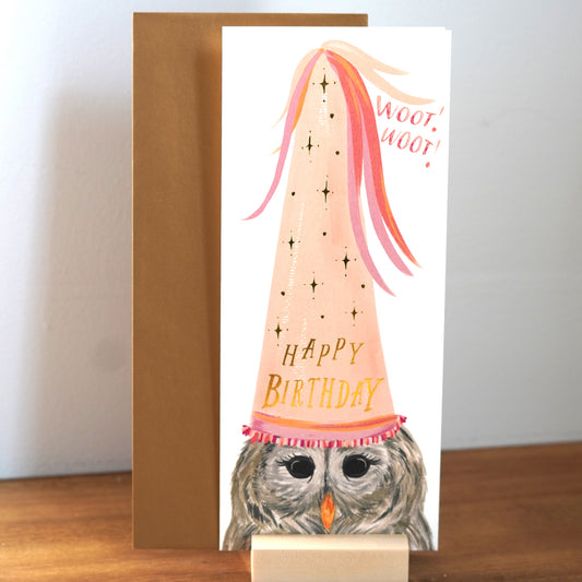Owl Happy Birthday Greeting Card