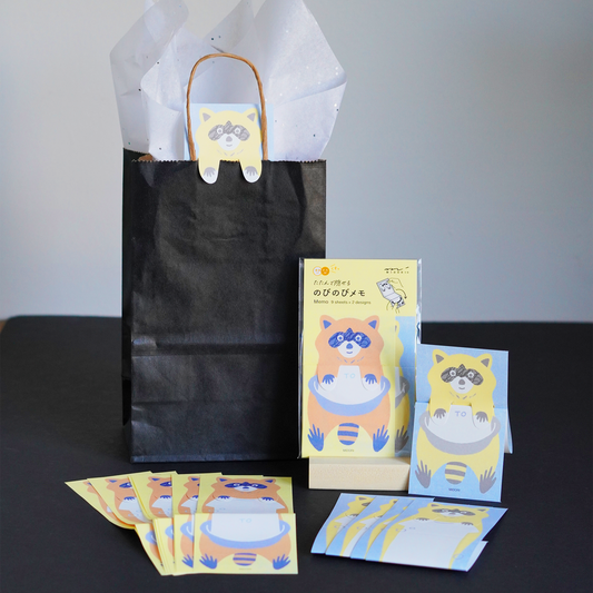 Stretchy Raccoon Foldable Notes - Midori