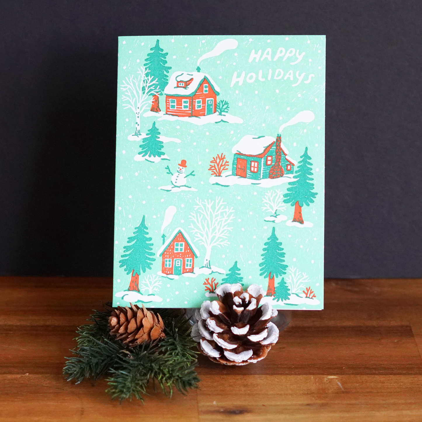 Very Vintage Holiday Cheer Cards - Set of 3 Cards + Stickers + Pen + Stamps